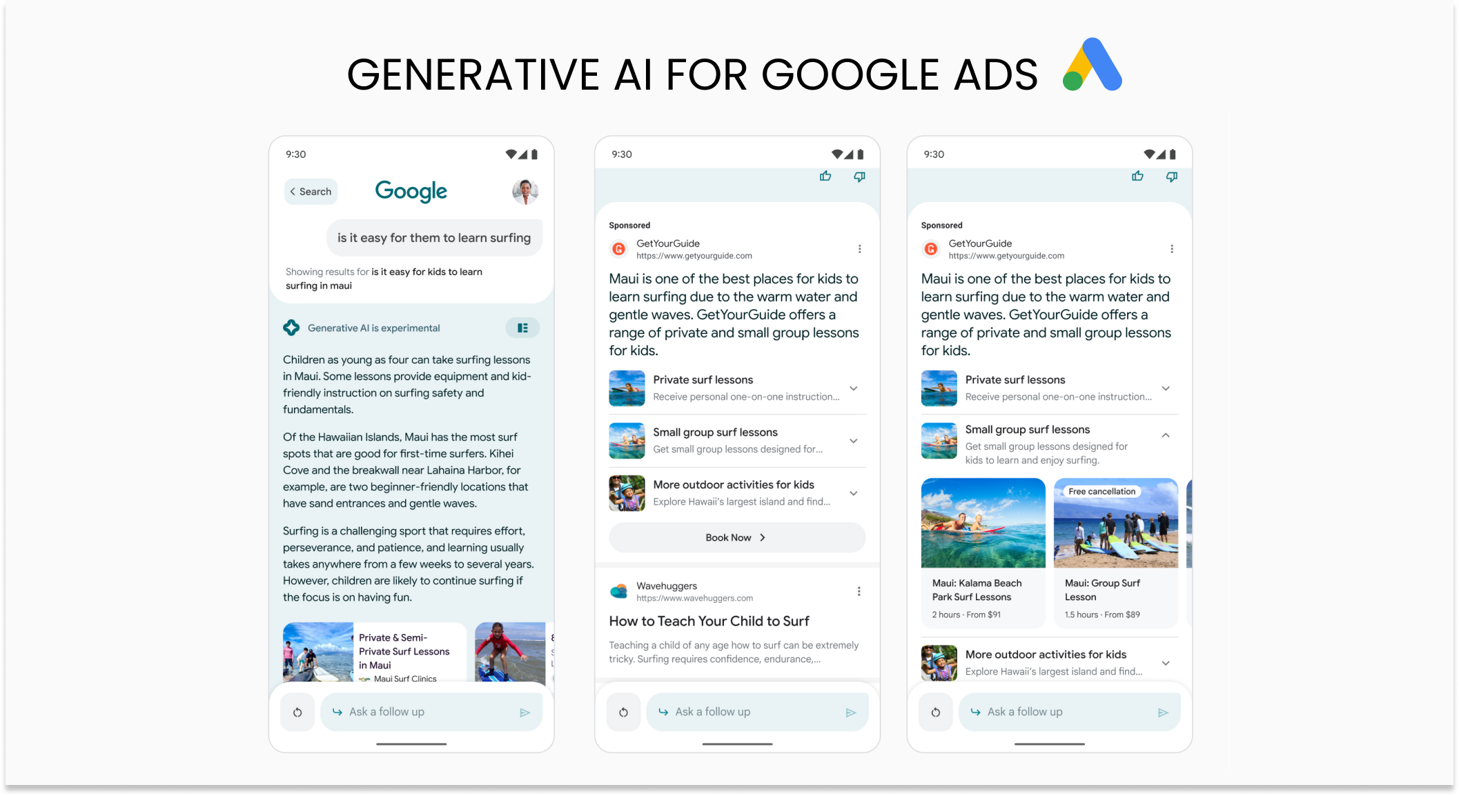 Generative AI for creating Google ads