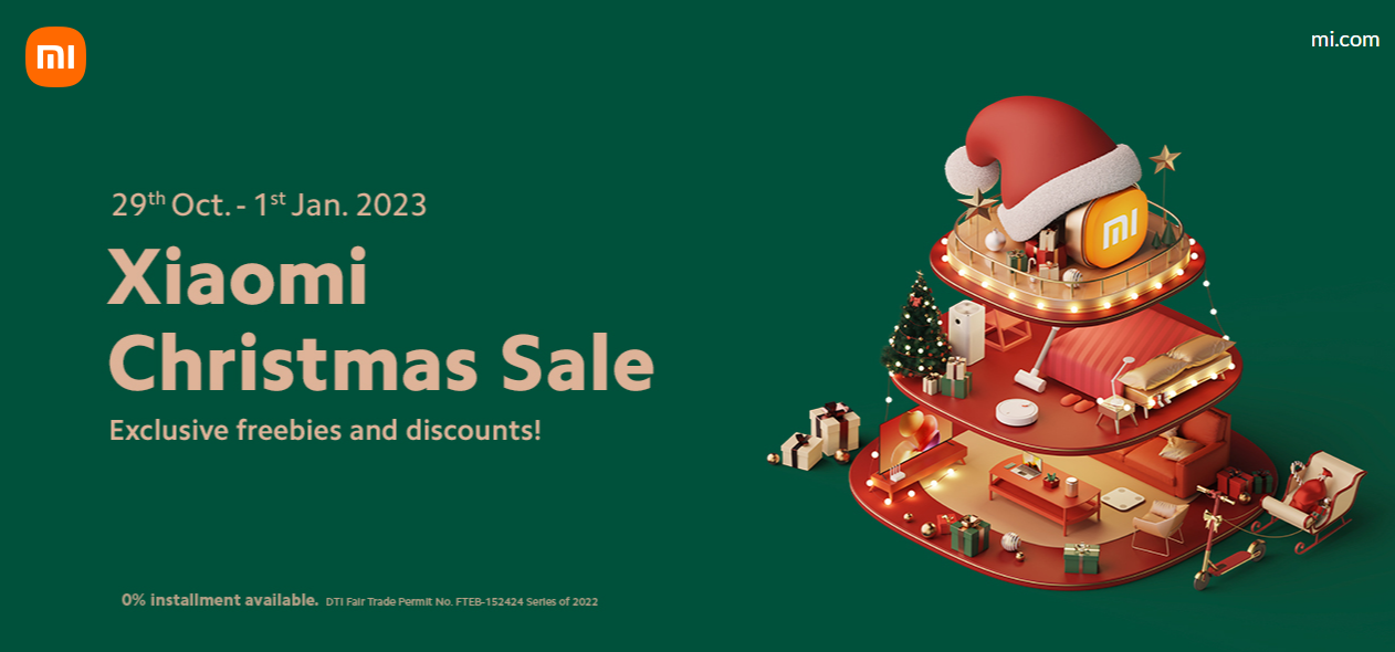 a banner with a holiday sales dates on Xiaomi’s website.