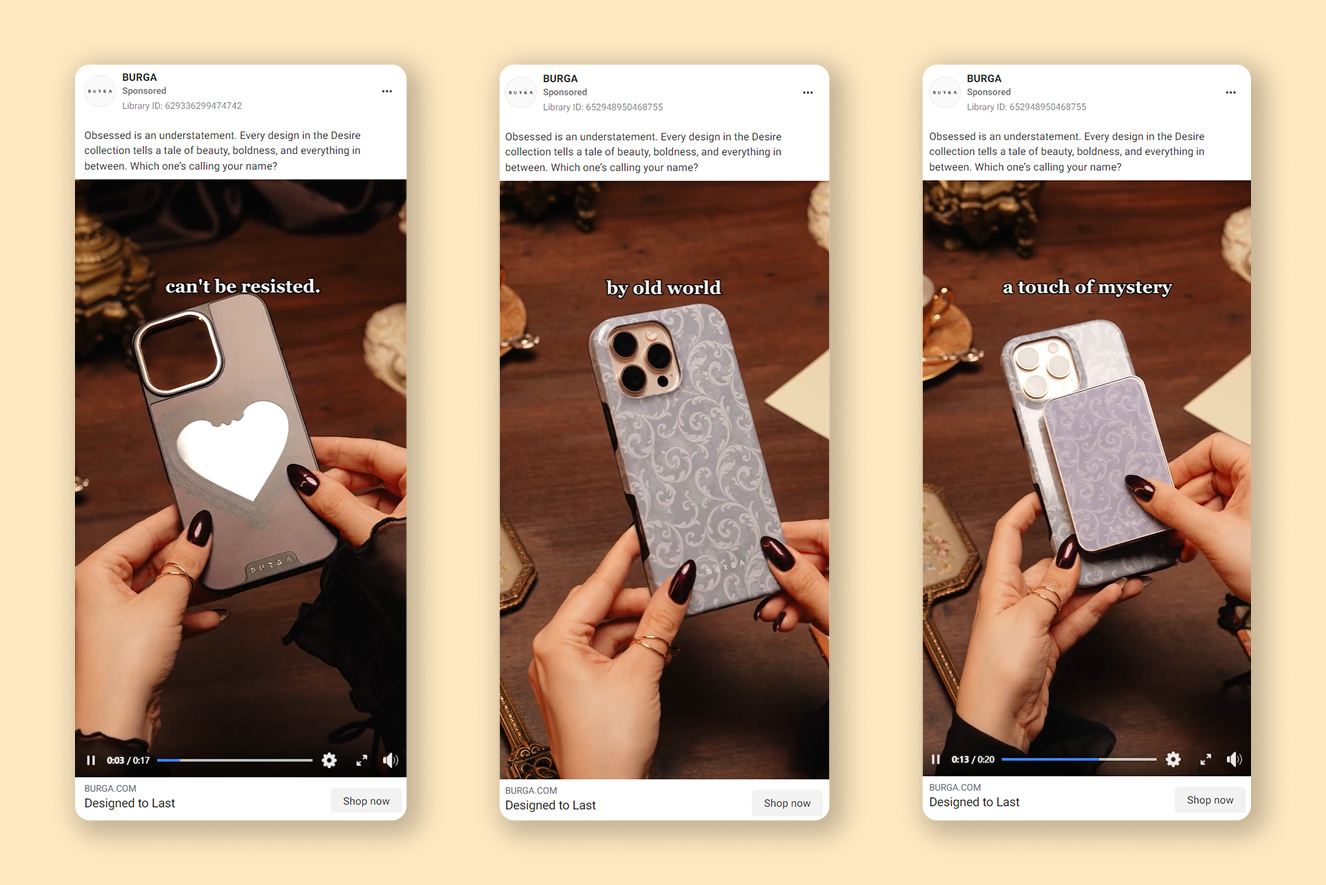 Facebook video ad example: Burga