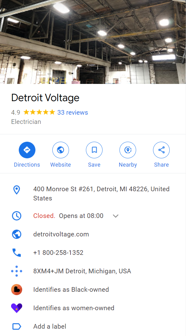 google listing