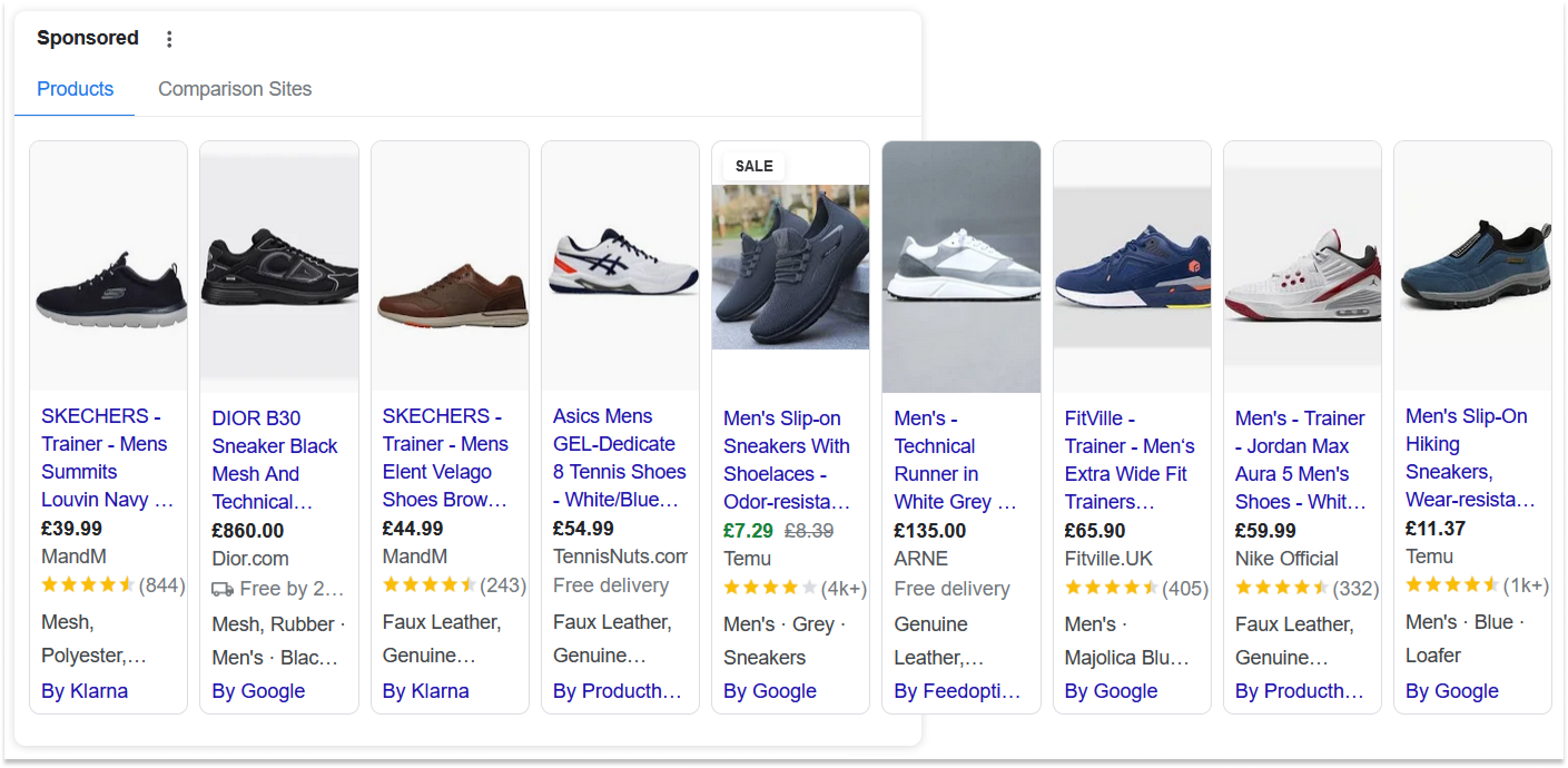 Google Search ads with product images