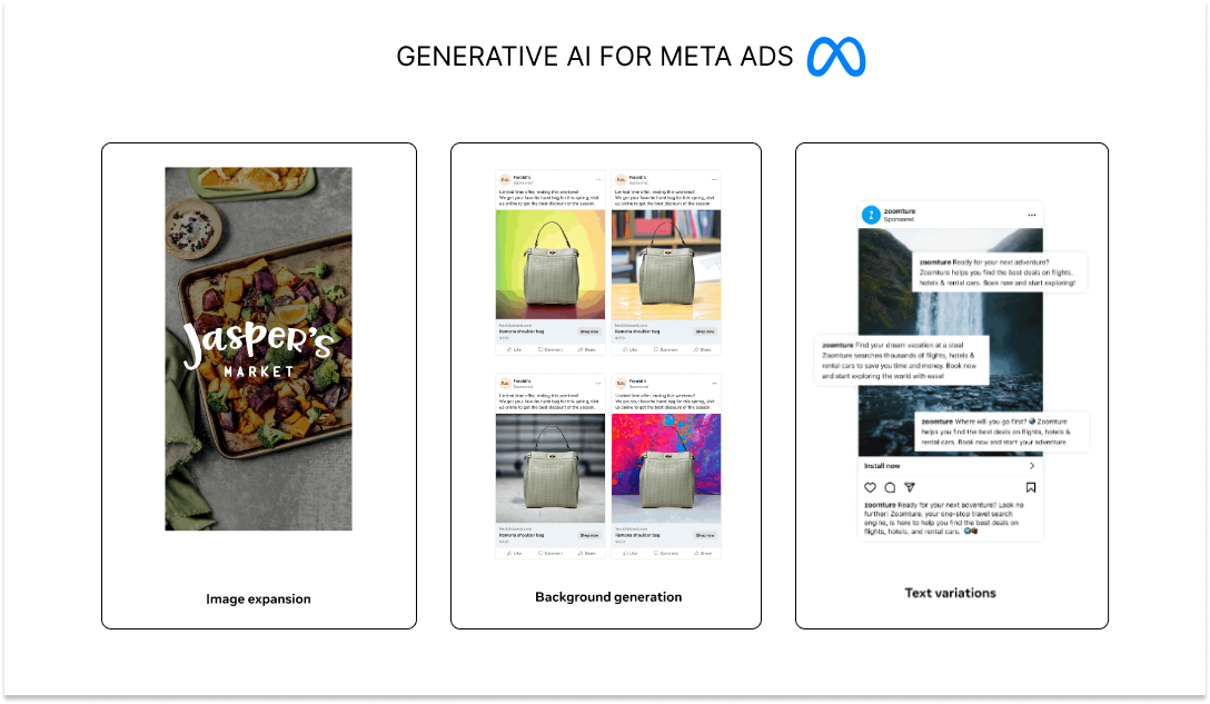 Meta generative AI tools for ad creatives