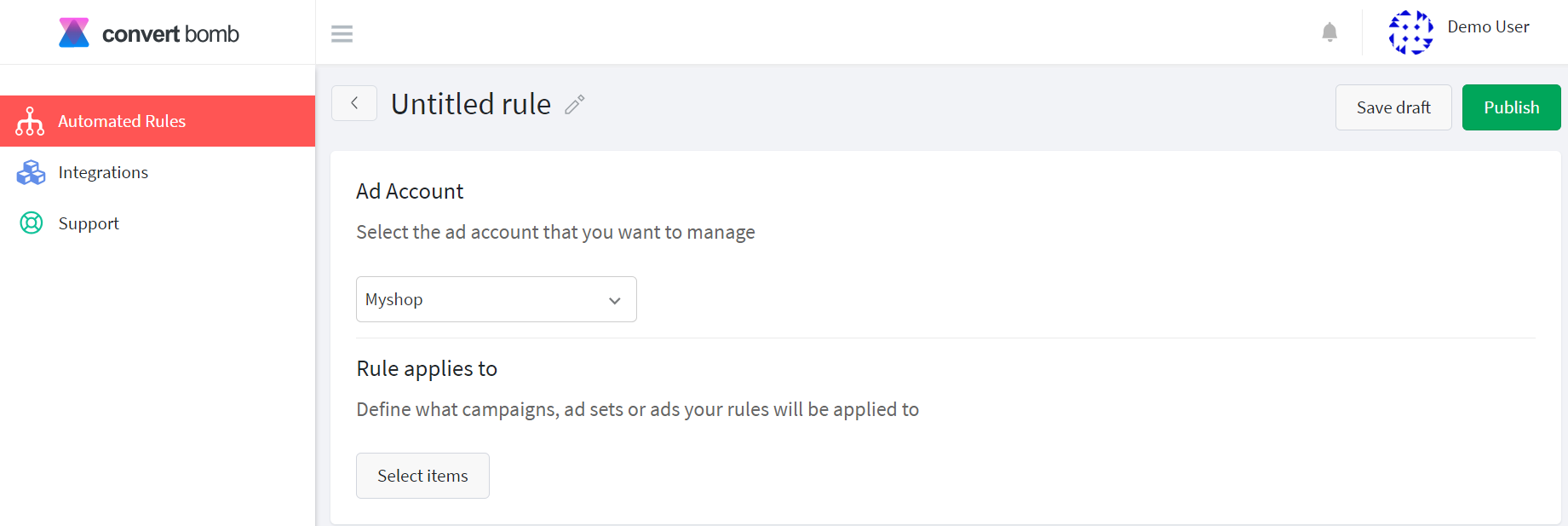 how to start creating an automated rule from scratch