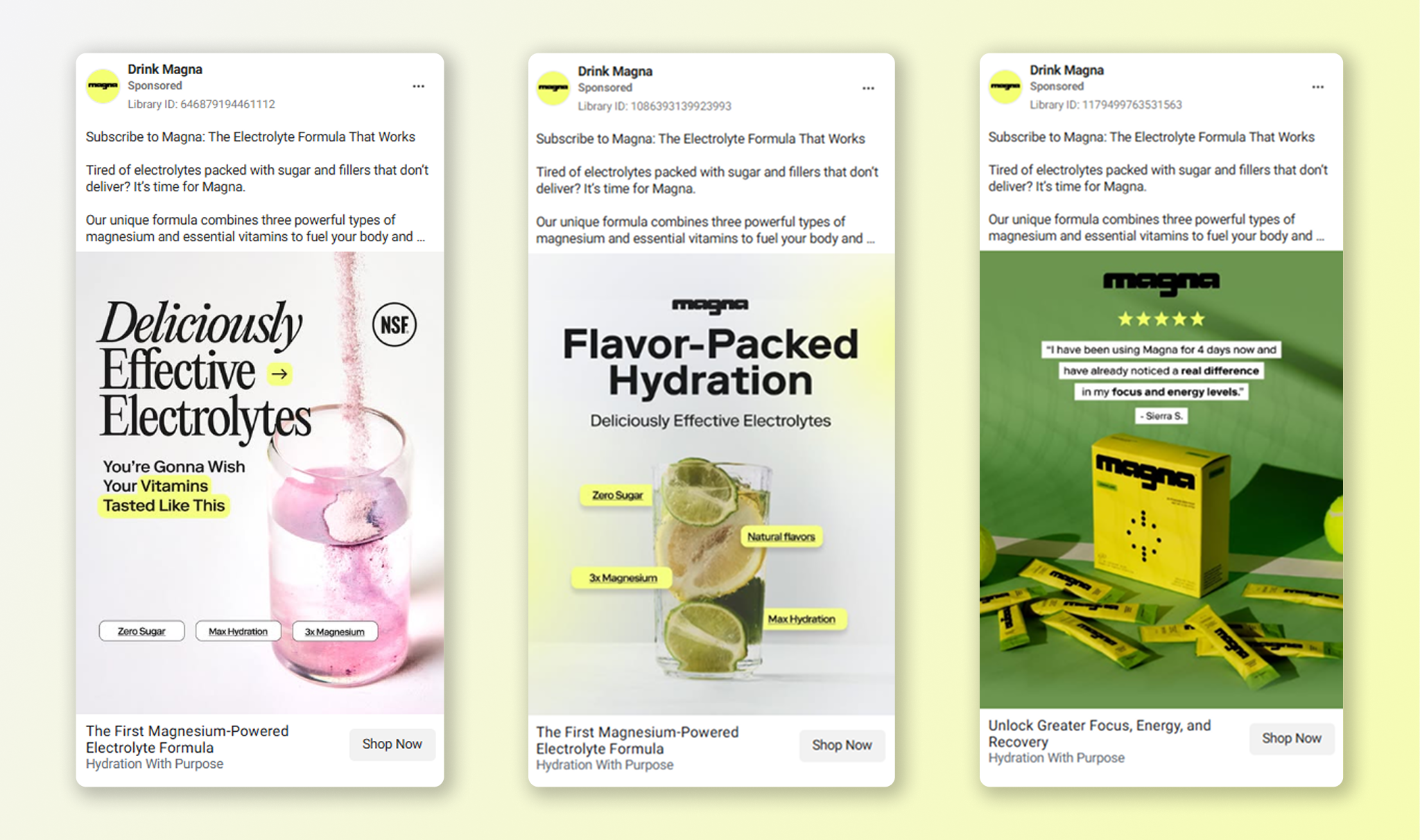 Facebook image ad example: Drink Magna