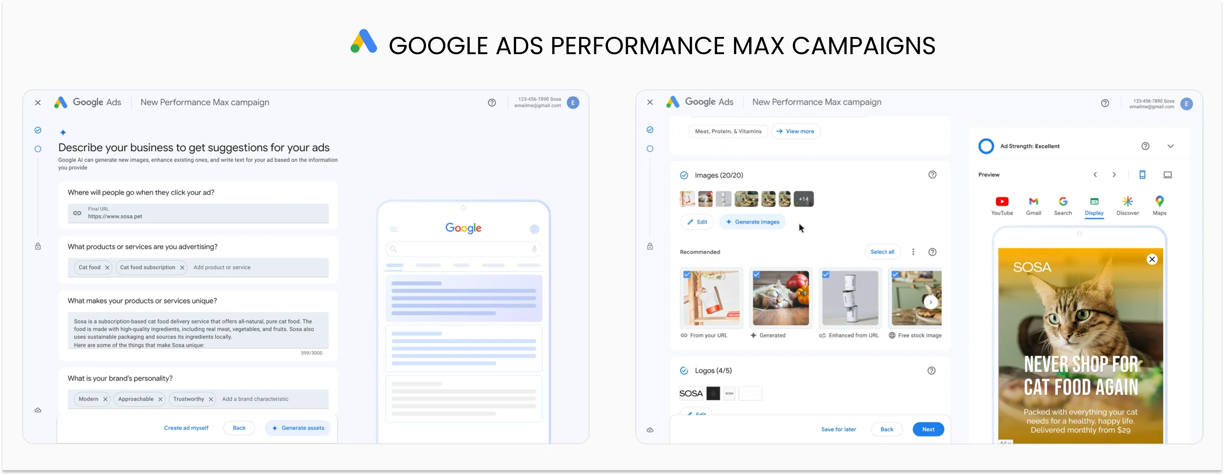 Generative AI for Google PMax campaigns 