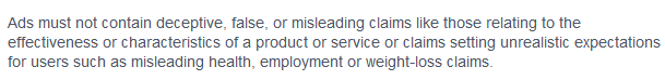 facebook misleading ads policy