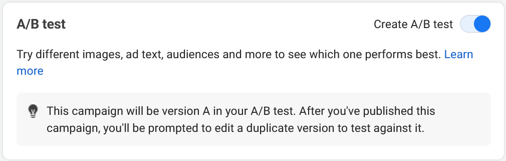 facebook ads ab testing