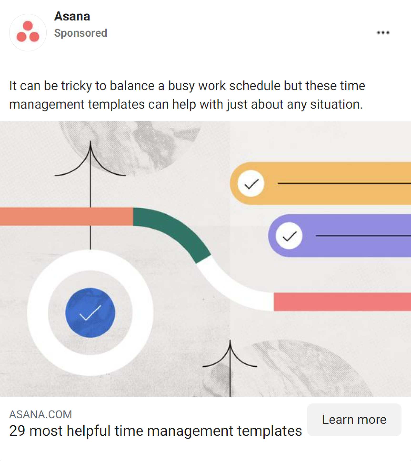 Asana's Facebook ad