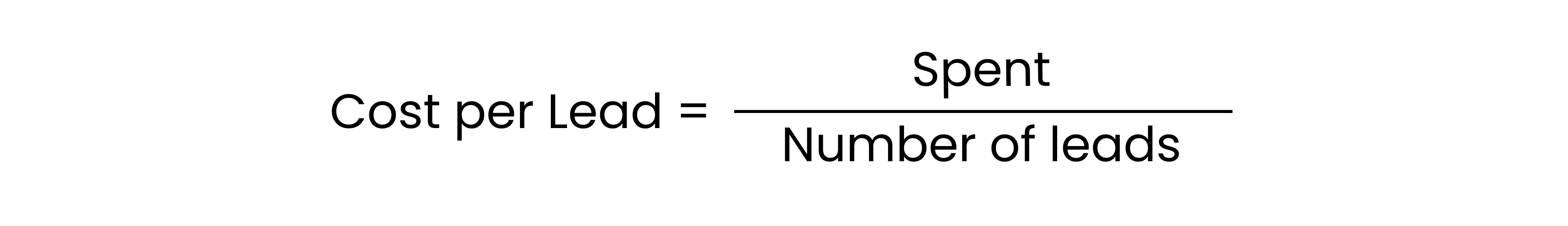 Formula for calculating cost per lead 