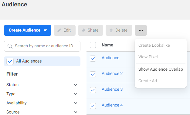 check audience overlap tool