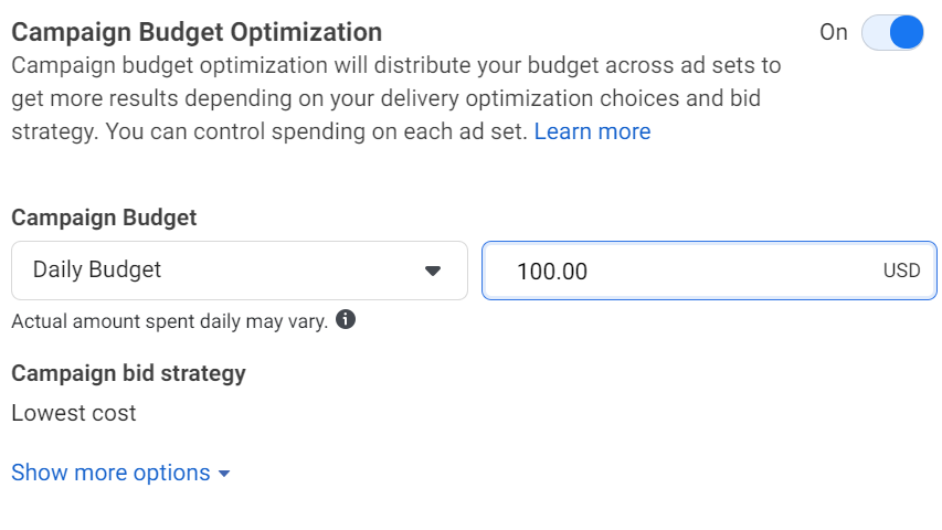 facebook campaign budget optimization