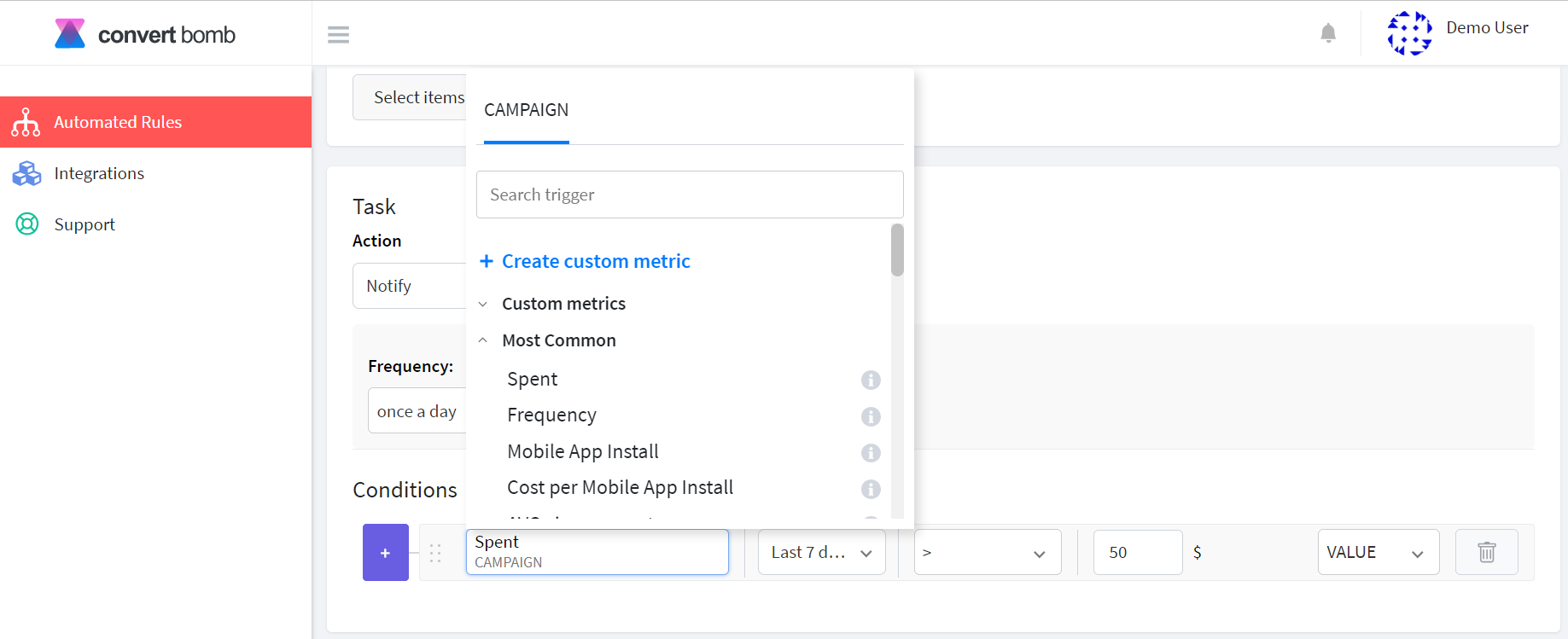 where to start creating a custom metric