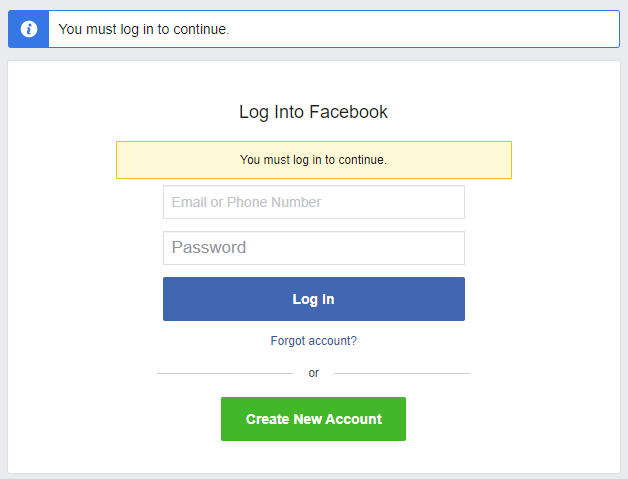 log into FB