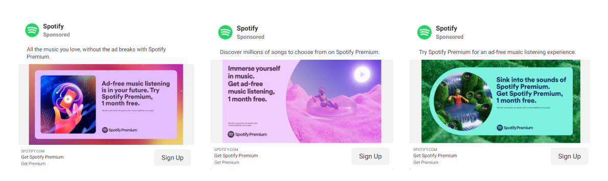 Spotify's ad copies with emotional appeal